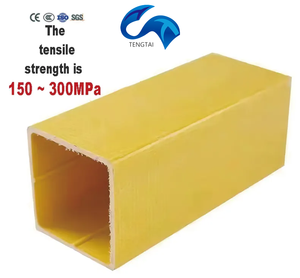 Квадратные трубки из стекловолокна, изготовленные методом пултрузии, с индивидуальным диаметром, высокой прочностью, прямые поставки с завода - Product Image 4