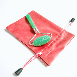 Rodillo de Jade de Alta Calidad 2026, Rodillos de Aventurina Verde para Masaje con una Sola Mano y Rodillo con Borde Rugoso - Product Image 5