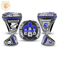 Anillo Conmemorativo de Aleación de Cristal Personalizado con Marca de Equipo, Datos del Competidor, Coleccionable Deportivo, Hecho a Medida, para Ganadores de Torneos