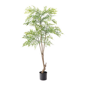Árbol de Bambú Artificial <span class=keywords><strong>Nandina</strong></span> en Maceta, Planta Artificial Verde y <span class=keywords><strong>Roja</strong></span> para Decoración de Interiores del Hogar - Product Image 6