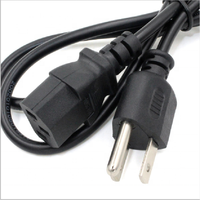 Câble d'alimentation en aluminium NEMA 5 15P vers IEC C13 de 1,5 m, prise américaine standard à 3 broches, câble CA pour moto et ordinateur/moniteur PC