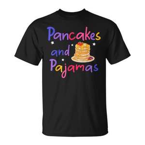 T-shirt mignon pour soirée pyjama, Pancakes et pyjamas, pour usage promotionnel - Product Image 1