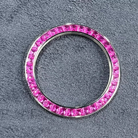 Lunette de montre de luxe en moissanite à taille étagée arc-en-ciel, avec un éclat éblouissant, pièce de rechange haut de gamme personnalisée