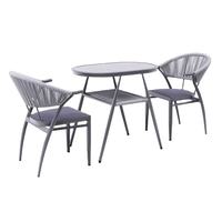 Ensemble table et chaises de jardin en pierre frittée, style traditionnel et simple, double place, empilable, pour usage commercial, vente en gros, personnalisable, extérieur