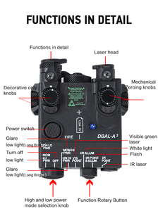 Thiết bị chiến thuật kim loại peq15 đầy đủ chức năng Red/Green/Blue Laser Ánh Sáng Trắng IR Laser săn bắn vũ khí Scout ánh sáng - Product Image 4