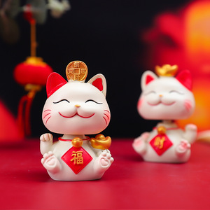 ตุ๊กตาดังจาก Douyin, ของตกแต่งรูปแมวน่ารัก, ของป<span class=keywords><strong>ระ</strong></span>ดับในรถยนต์แบบส่ายหัวได้, ของขวัญงานฝีมือเรซิ่น - Product Image 3