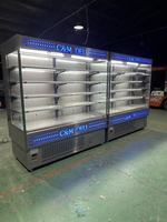 Réfrigérateur commercial ouvert de 6 pieds pour supermarché, vitrine réfrigérée ouverte, refroidisseur d'air
