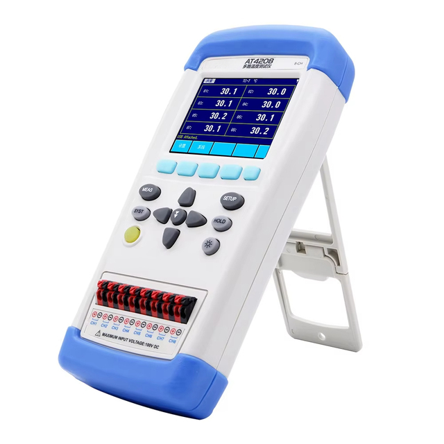 AT4204 Digital Temperature Data Logger with Touch Screen and Universal Thermocouple Compatibility