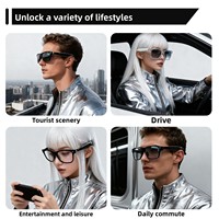 Nouvelle traduction IA pour lunettes intelligentes Traduction en temps réel 100 langues Assistant vocal Contrôle tactile Écoute de musique