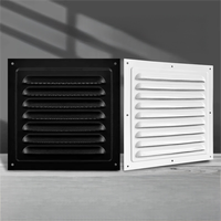 Système HVAC en alliage d'aluminium Ventilation murale extérieure Grille de persienne anti-pluie avec maille anti-moustiques