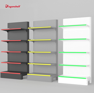 Présentoir métallique double face moderne en gondole pour étagères <span class=keywords><strong>de</strong></span> supermarché avec étagère à <span class=keywords><strong>jouets</strong></span> à la mode pour l'épicerie - Product Image 2