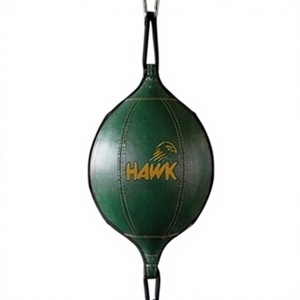Sac de frappe double extrémité en PU vert Hawk, à installation facile, pour entraînement universel de boxe - Product Image 1