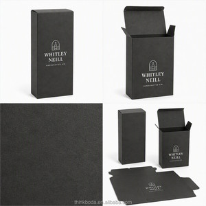 Boîte cadeau personnalisée pour <span class=keywords><strong>gin</strong></span>, 1 bouteille de 750 ml avec logo, boîte en carton noir de luxe pour l'emballage de bouteilles d'alcool, vente en gros - Product Image 2