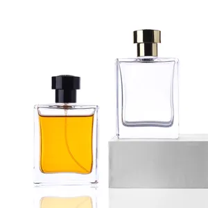 香水瓶新款设计100毫升时尚奢华空卷曲香味玻璃喷雾香水瓶带盖