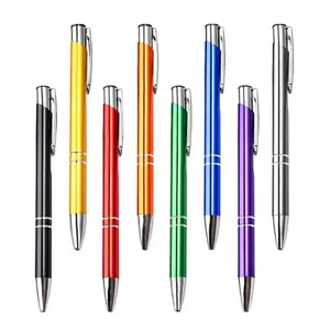 JPS PEM Stylo A Bille Creative Press Stylo à bille personnalisé en métal à double cercle