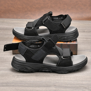 Sandalias Planas con Punta Abierta, Parte Superior de Malla, Suela de Goma, Transpirables, Casuales, de Verano, para Hombre - Product Image 3