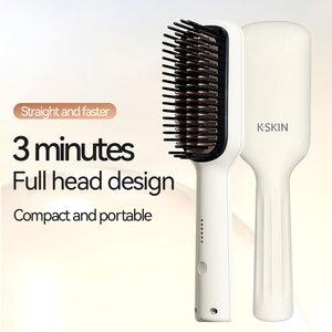 Mini cepillo alisador de pelo eléctrico, herramienta de peinado de cerámica PTC de calentamiento rápido, anti-quemaduras, portátil, para el hogar - Product Image 2