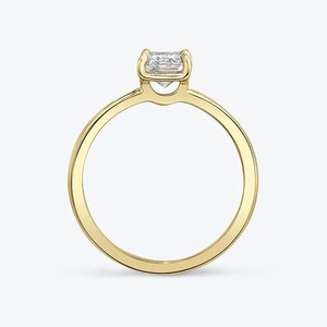 SGARIT Joyería de Moda al por Mayor, Anillo de Diamante Cultivado en Laboratorio con Corte Esmeralda de 2 Quilates, Oro de 14K, Cuatro Puntas, para Mujer - Product Image 5