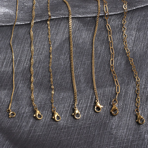 Accesorios de Joyería de Acero Inoxidable de Moda Cadena de Serpiente que No Se Deslustra ni Se Desvanece para Mujer Estilo Influencer Collar de Cadena de Cuentas Bañado en Oro de 18k - Product Image 4