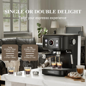 Para Empstorm 04E Black Barista 20bar Espresso Machine 3 en 1 Cápsulas familiares Cafetera <span class=keywords><strong>con</strong></span> alta funcionalidad - Product Image 6