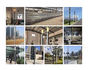 ไฟสวน LED โมเดิร์น พลังงานแสงอาทิตย์ ตัวเรือนอะลูมิเนียมอัลลอยด์ กันน้ำ IP65 โคมไฟทรงกระบอก แสงเดย์ไลท์ 5000K แสงสว่าง 144 ลำแสง - Product Image 4