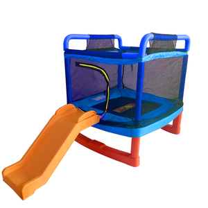 Trampolín Infantil Jingyi, Mini Trampolín <span class=keywords><strong>de</strong></span> Espuma con Red <span class=keywords><strong>de</strong></span> Seguridad, Tobogán <span class=keywords><strong>de</strong></span> PVC <span class=keywords><strong>de</strong></span> 5.2 pies, Área <span class=keywords><strong>de</strong></span> Juegos Interior para Niños, Gimnasia - Product Image 4