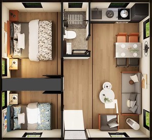 Fast Build Extendable Prefabricated Homes Steel Container House 3D Model Design for Office Building Engineering <b>Camp</b>. TS-C95 - Product Image 6