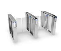 Barrière pivotante de contrôle d'accès rapide avec lecteur de carte RFID, reconnaissance faciale et empreinte digitale pour bureau/salle de sport