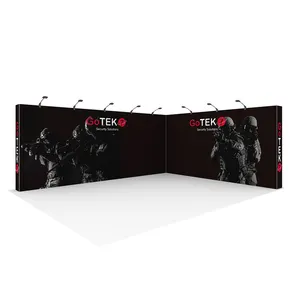 Display stand pameran grafik kain tension booth mudah diatur mudah portabel 10x20 display stan pameran dagang