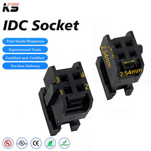 ขั้วต่อ IDC แบบ 4 พิน 2.54 มม. แบบกำหนดเอง สายต่อขยายแบบแบนสำหรับ PCB ตัวเมีย ขั้วต่อ FC IDC - Product Image 1