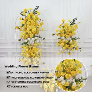 LEDA - Decoraciones para Boda y San Valentín, Arreglo Floral Artificial de Seda Amarilla, Plástico, Hecho a Mano, Natural, Realista - Product Image 2