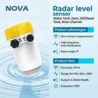 Capteur radar de niveau de liquide industriel NOVA IP67 en plastique, haute précision 85 m, 2 mm, pour liquides corrosifs, avec personnalisation