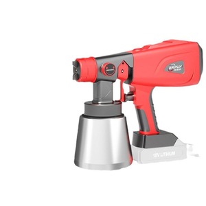 Mini pistola pulverizadora de 18V con batería de litio, vaso de 13 oz, ángulo de pulverización ajustable para pintar, bricolaje y uso doméstico. - Product Image 1
