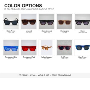 Lunettes de soleil carrées pour femmes et hommes, mode, monture intégrale, protection UV, monture en PC, style tendance - Product Image 5