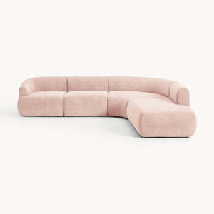 Divano Modulare a L in Velluto Minimalista e Trendy, Ecologico e Confortevole per Appartamenti, <span class=keywords><strong>Hotel</strong></span> e Ville - Product Image 1