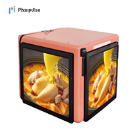Boîte de livraison LED extérieure Pixelpulse avec écran publicitaire LED, écran d'affichage LED pour vélo électrique et scooter, boîte isotherme antichoc pour livraison de repas