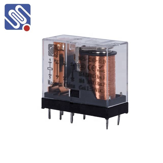 Meishuo MPS-124D-E-D Miniature 2A 8PIN 8A 10A 2B DPDT 6V 12V 24V 48VDC 110V 250VAC PCB Relay with High Power Sealed