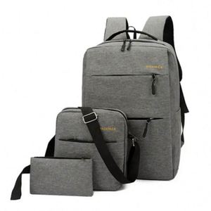 Juego de 3 Piezas de Mochilas para Portátil Oxford de Gran Capacidad, 17 Pulgadas, Impermeables, con Cubierta USB Desmontable, Unisex, para Negocios, Viajes, Escuela - Product Image 6
