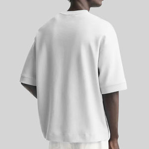 Poids lourd 250gsm hommes 100% coton plaine grande taille T-Shirts haute qualité blanc goutte épaule surdimensionné Gym t-shirt hommes - Product Image 2