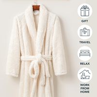 Robe de chambre extra-douce pour femme Berkshire, peignoir luxueux en peluche, vêtement de détente doux et chaud en polaire avec poches et ceinture
