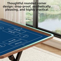 Egg Available Wood Faltbarer quadratischer Tisch, tragbarer Schach-Mahjong-Tisch, rutschfest, geräuschreduzierend, Unterhaltungstisch, New Chinese