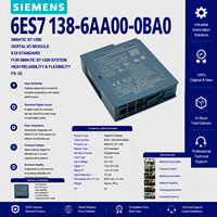 Módulo Contador de Alta Velocidad Siemens 6ES7 138-6AA00-0BA0 ET200SP Original en Stock, Módulo Codificador Incremental de 24V para Programación PLC