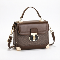 Sac messager marron pour femme, sac à bandoulière carré, sac à main zippé pour les voyages quotidiens
