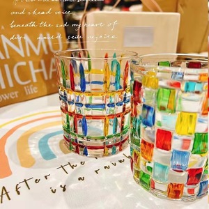Verre à vin en cristal, cadeau de retraite, design mignon, tasse avec tissage de lignes peintes à la main - Product Image 4