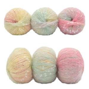 Fil à tricoter en mohair arc-en-ciel dégradé, fil à points <span class=keywords><strong>de</strong></span> couleur, fil à tricoter à la <span class=keywords><strong>main</strong></span>, écharpe, pull, chapeau, fabrication artisanale, modèle 68229, fabriqué en Chine - Product Image 5