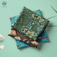 Kain Voile Katun 100% Cetak Digital Motif Bunga Vintage Tenun, Pita dan Bunga, MOQ Rendah Grosir