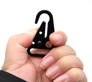 Cloxy 25/32/38Mm Kim Loại Olecranon Móc Sling Clip Clasp <span class=keywords><strong>Matt</strong></span> Đen Carabiner Snap Hook Cho Ba Lô Vải Vành Đai - Product Image 3