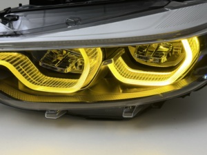 Feux avant SJC Auto V2 IKON pour BMW Série <span class=keywords><strong>4</strong></span> <span class=keywords><strong>F32</strong></span> F36 F80 F82, lampes avant 13-20, LED modifiées bicolores jaune/blanc, interrupteur DRL - Product Image 6
