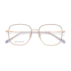Montures de lunettes carrées Danyang 54-18-148, monture complète en alliage, verres en résine, tendance mode unisexe - Product Image 1