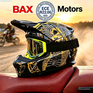 Casque de moto tout-terrain tendance orange et <span class=keywords><strong>noir</strong></span> avec visière, faible résistance au vent, forme de course pour la conduite quotidienne hors route, homologué DOT - Product Image 2